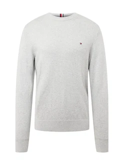 TOMMY HILFIGER Pullover nachtblau/graumeliert/rot/weiß