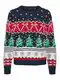 VERO MODA Svetr 'Xmas'  modrá / mix barev