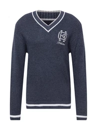 Pullover 'VARSITY' dunkelblau / wei