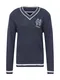HOLLISTER Pullover 'VARSITY' dunkelblau / wei