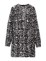 Šaty režná / černá / stříbrná