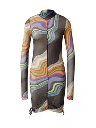 Šaty 'Sassy' modrá / fialová / oranžová / černá