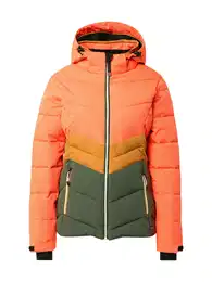 Sportovní bunda hořčicová / tmavě zelená / oranžová