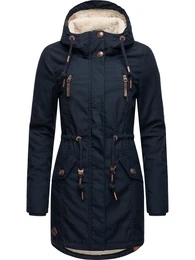Zimní parka 'Elsie' modrá / námořnická modř / bílá