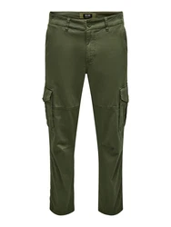 Only & Sons Hose 'ONSDean' oliv