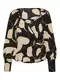 VERO MODA Bluza 'Lydia'  svijetlosmeđa / crna