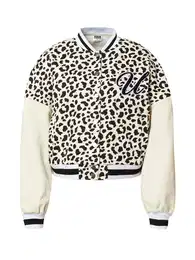 Urban Classics Přechodná bunda krémová / černá / bílá