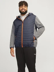 Jack & Jones Plus Jacke JJEmulti marine/graumeliert/orange