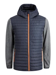 Plus Jacke 'JJEMulti' marine / graumeliert / orange