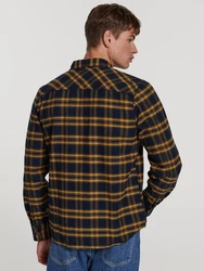 Shiwi Hemd 'Brad' navy/gelb