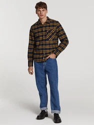 Shiwi Hemd 'Brad' navy/gelb