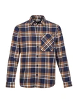 Shiwi Hemd 'Luke' hellbeige/indigo/braun