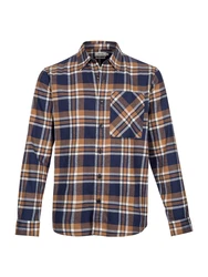 Shiwi Hemd 'Luke' hellbeige/indigo/braun