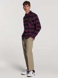 Shiwi Hemd 'Brad' navy/burgunder