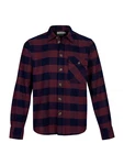 Shiwi Hemd 'Brad' navy/burgunder