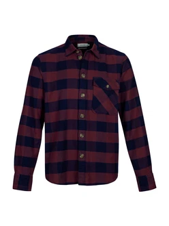 Shiwi Hemd 'Brad' navy/burgunder