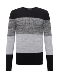 Pullover 'Jogi' graumeliert / schwarz / schwarzmeliert