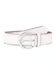 Opasek stříbrná / bílá