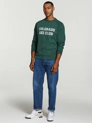 Shiwi Sweatshirt 'Colorado' dunkelgrün/weiß