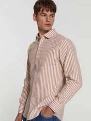 Shiwi Hemd Orlando cognac/wei