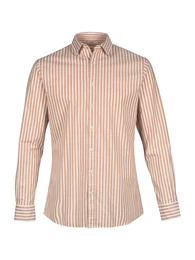 Hemd 'Orlando' cognac / wei