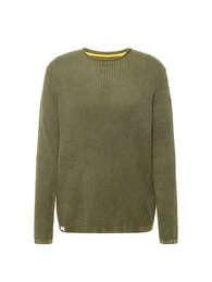 Pullover 'Steven' oliv / weiß