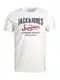 JACK & JONES T-Shirt marine / feuerrot / wei