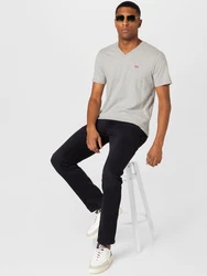 LEVI'S T-Shirt 'Housemark V Neck Tee' 'Original HM' 'Original' graumeliert