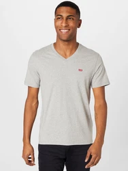 LEVI'S T-Shirt 'Housemark V Neck Tee' 'Original HM' 'Original' graumeliert