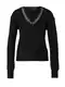 VERO MODA Pulover 'ADELE'  crna / bijela
