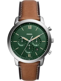 Uhr braun / gold / dunkelgrün / silber