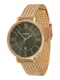 FOSSIL Analogové hodinky  zlatá / tmavě zelená / černá / bílá