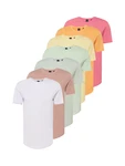Only & Sons T-Shirt 'Matt' hellblau/gelb/pastellgrün/orange