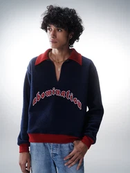 Luka Sabbat for ABOUT YOU Pullover 'Ivan' blau/rot