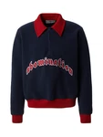 Luka Sabbat for ABOUT YOU Pullover 'Ivan' blau/rot