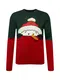 Only & Sons Pullover dunkelgrn / orange / rot / wei
