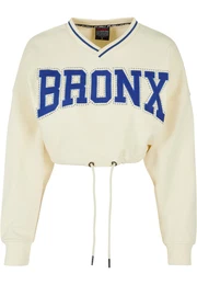 FUBU Mikina 'Crew Rhinestone' ultramarínová modř / černá / bílá / offwhite