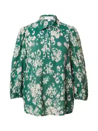 Bluza 'Rima' boja pijeska / smaragdno zelena