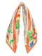 Lauren Ralph Lauren Šála  béžová / trávově zelená / oranžová / bílá