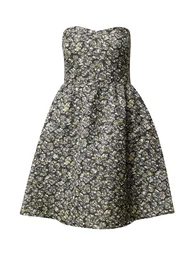 Šaty limone / černá / bílá