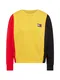 Tommy Jeans Majica  mornarska / rumena / rdeča / črna