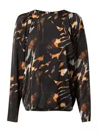 Bluza 'BELMA' pijesak / tamno bež / crna / bijela