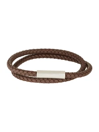 Armband dunkelbraun / silber