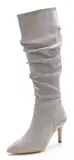 Kožne ravne čizme preko koljena image