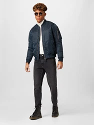 Schott NYC Jacke Airforce navy / schwarz / weiß