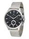 TOMMY HILFIGER Analoguhr rot / schwarz / silber / weiß