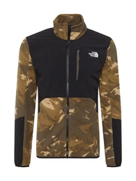 Fleecejacke taupe / oliv / schwarz / weiß