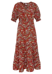 Šaty rezavě červená