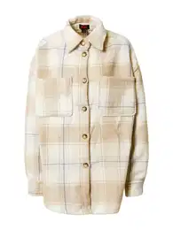 Přechodná bunda béžová / písková / svítivě fialová