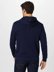 GAP Sweatshirt Hoodie Logo Fleece navy/graumeliert/weiß